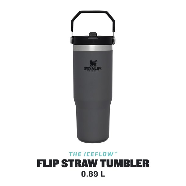 Stanley The iceflow flip straw tumbler 0,89 L. Charcoal