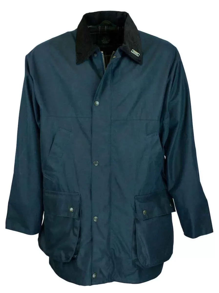 OXFORD BLUE Oilskin Jakke blå Beklædning herre Outdoor Fyn